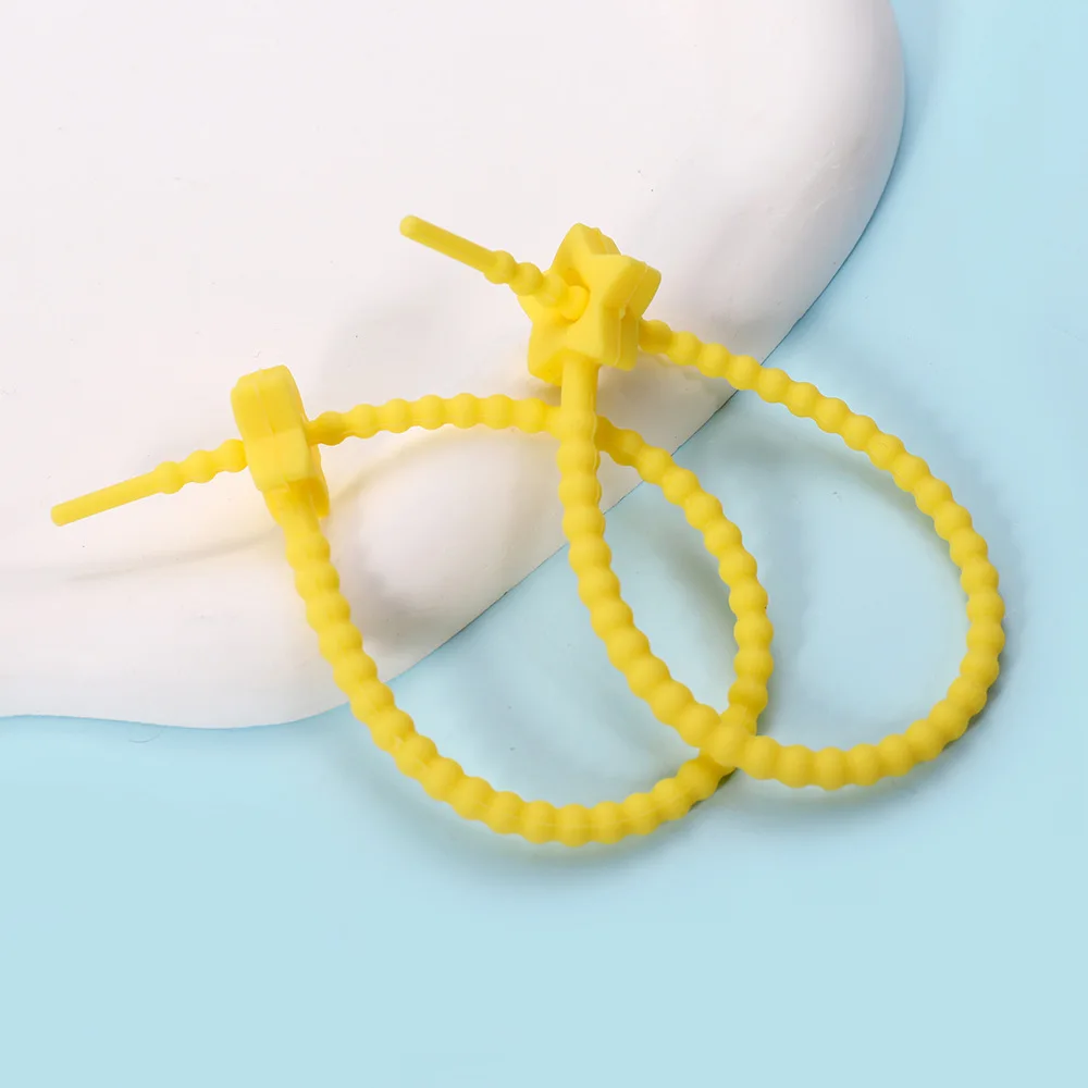 2pcs Hot Selling Cat Paw Colored Silicone Cable tie, Data Cable Management And Storage DIY Retractable Cable tie, Binding Strap