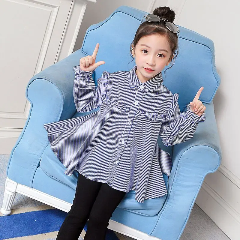 Kids Girls Shirt Tops Clothes Children Baby Girls Korean Fashion Cotton Top T-shirt Clothing Blouse Infant Shirts Chemise Q536