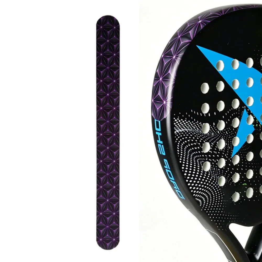 Shock Absorption Padel Racket Protection Tape Anti-fall Scratch-proof Paddle Head Edge Sticker High Elasticity Reduce Friction