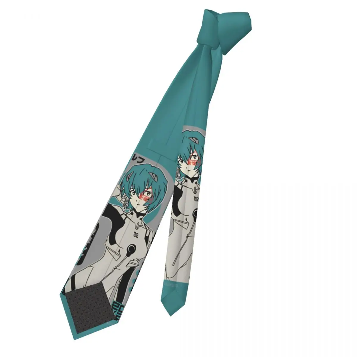 Rei Ayanami N.G.E. Men Neckties Fashion Polyester 8 cm Wide Neck Ties for Mens Daily Wear Cravat Gift