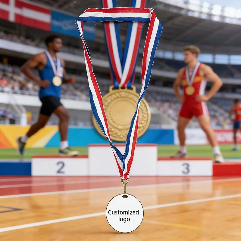 Personalized Picture Custom Mdf Medal Heat Transfer Density Board Medal Sports Event Medal Diy Gift Double-Sided Printing image 5