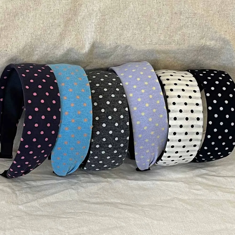 

Women's Hair Clip Korean Style Multicolor Retro Simple And Versatile Round Dot Anti Slip Headband Polka Dot Fashionable Headband