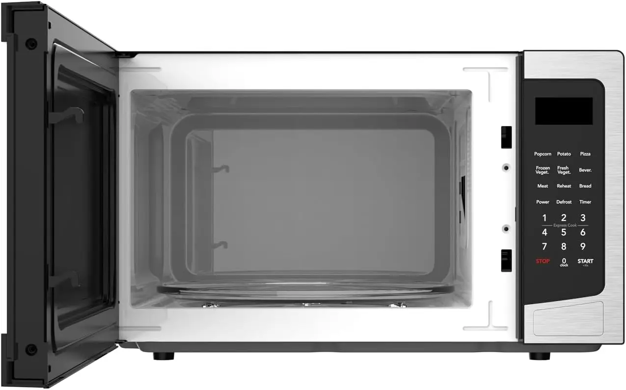 1000-Watt 1.1 Cubic Feet Stainless Steel Microwave Oven, Programmable Multi-Function