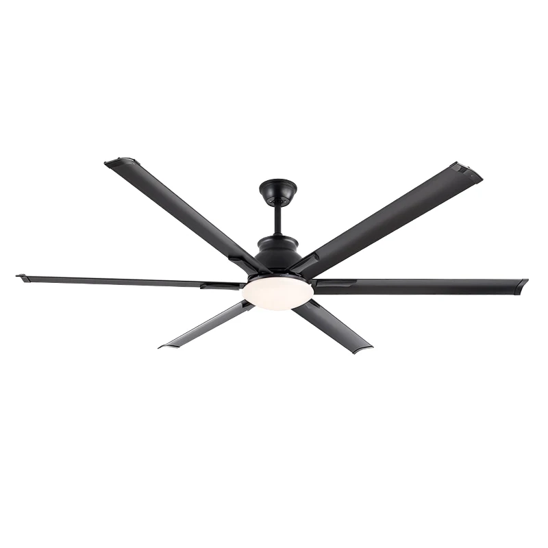 Premium 70-inch Industrial Ceiling Fan with Light and Remote Control High-Power Motor 6-Speed Aluminum Blades Ceiling Fan