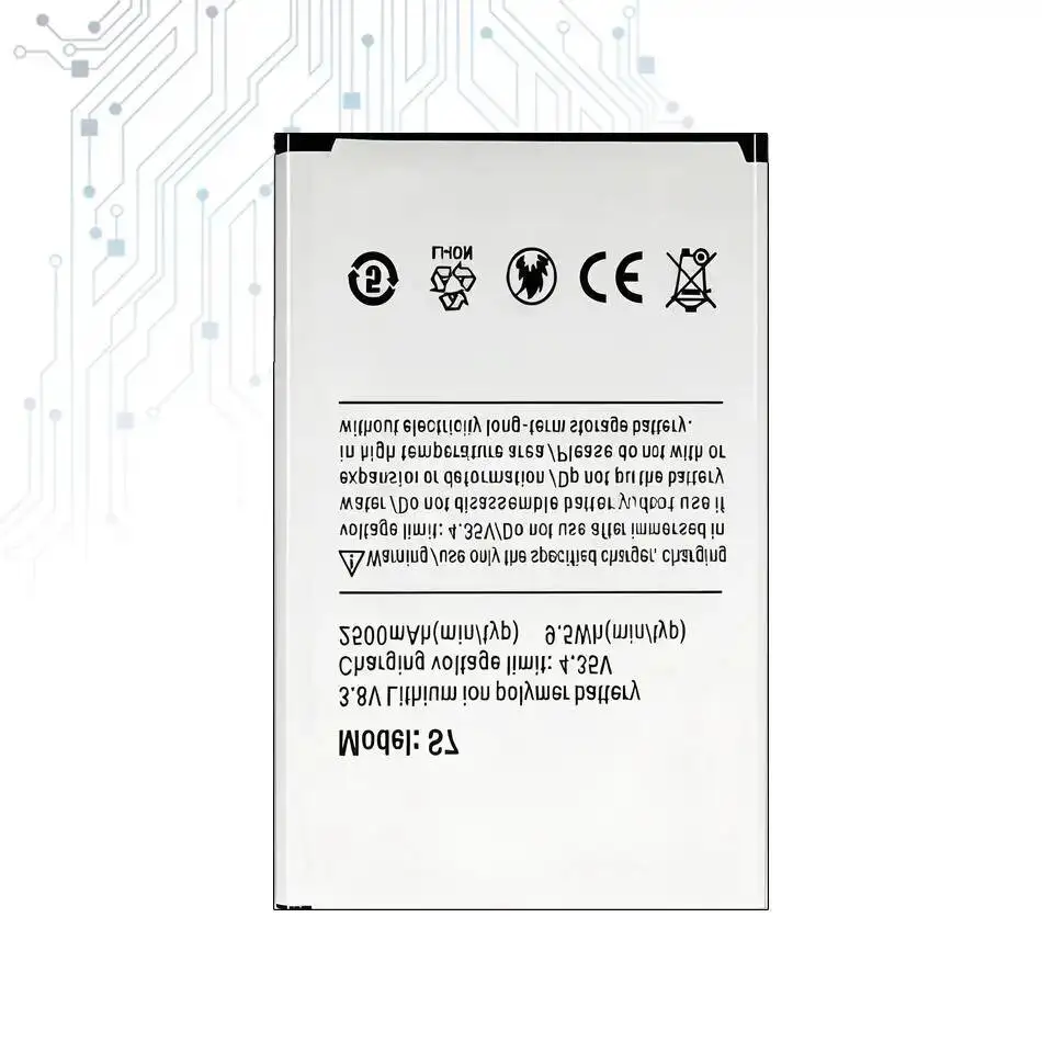 Alta compatibilidade para bateria de telefone celular de desempenho Ulefone S7 Pro 2500Mah