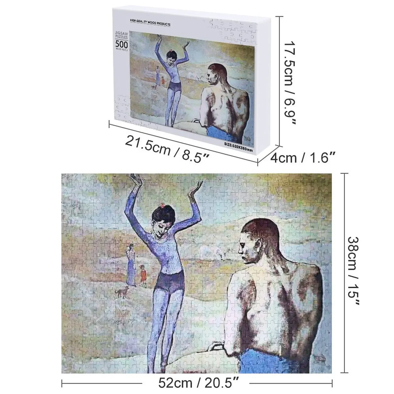 공 위의 젊은 아크로바트, 1905 - 파블로 피카소 직소 퍼즐 아기 나무 맞춤형 선물 애니메이션 맞춤형 어린이 선물 퍼즐