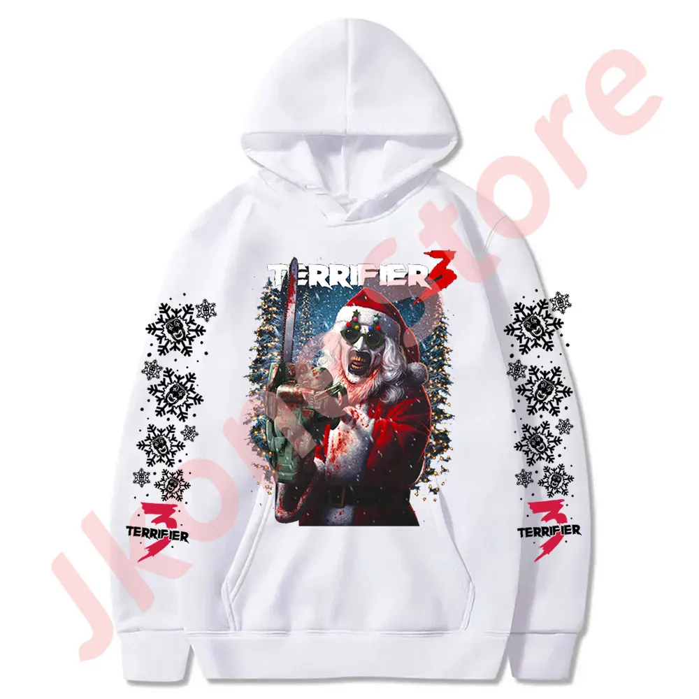 Terrifier Merry Mayhem Hoodies Christmas Horror Movies Merch Pullovers Cosplay Women Men Fashion Casual Sweatshirts