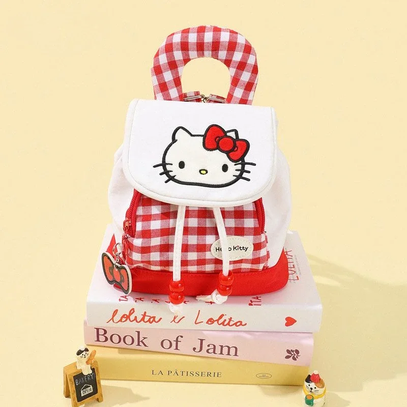 Sanrio Rote Hello Kitty Umhängetasche für Frauen, süßer Cartoon, neue Kitty-Katze, Rucksack, Handtasche, Mädchen, Urlaubsgeschenk