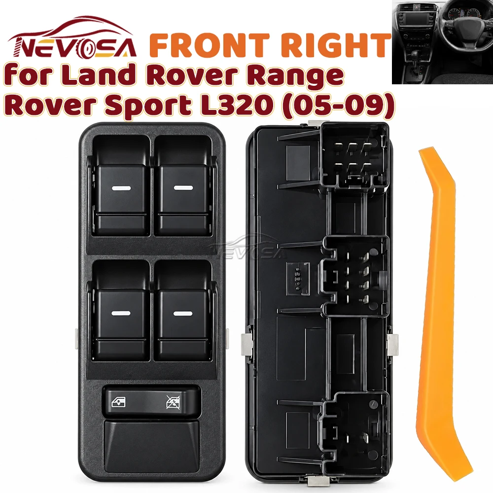Right Hand Driver For Land Rover Discovery 3 L320 2005-2009 Range Rover Sport Electric Power Window Switch YUD500950PVJ