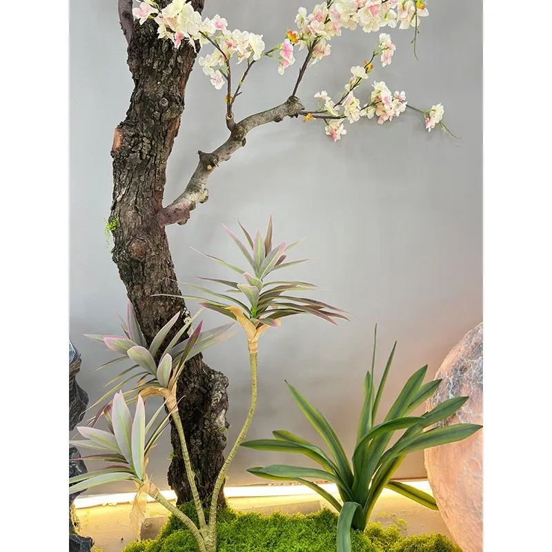 Simulation apricot blossom peach blossom tree hotel shopping mall window interior landscaping under stairs fake plant decoration