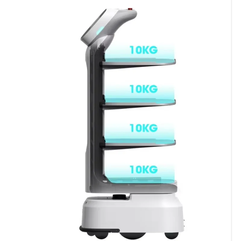 Customize 20Kg Payload Capacity Commercial Food Delivery Waiter GPS Navigation App-Controlled 100L