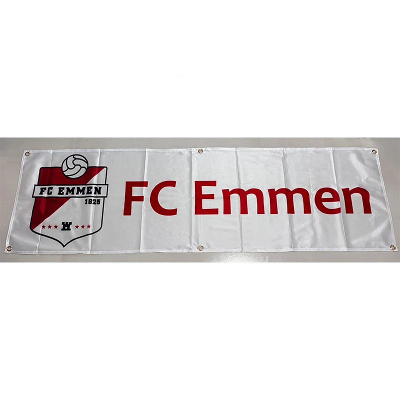 

130GSM 150D Polyester FC Emmen Football Club Banner 1.5*5ft (45*150cm) Advertising Decoration Flags yhx414