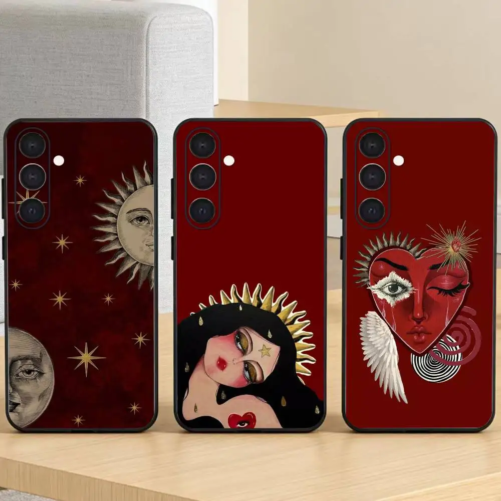 O-Occult Celestial  Phone Case For Samsung Galaxy A73,A72,A71,A70,A52,A51 Others Soft Black Cover