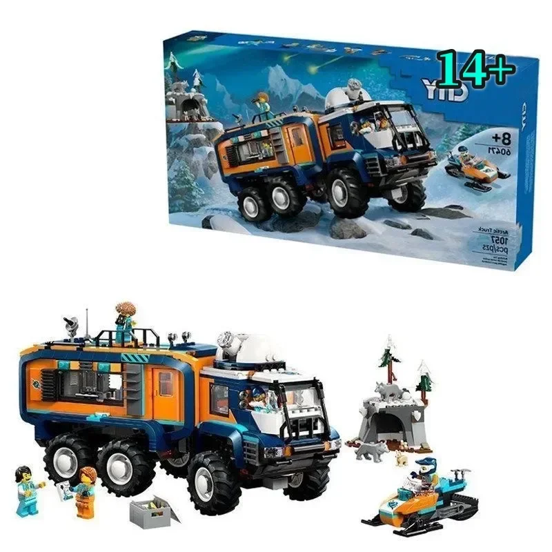 

Конструктор Disney Creative 60471 City Arctic, 1064 детали, грузовик-исследователь, праздничные подарки