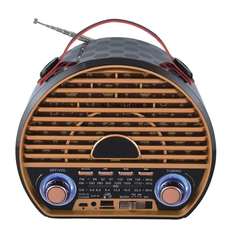 

Fp-2367-s Retro Fm Am Sw Radio Dc 3v Radio 18650 1200mah Rechargeable Battery Radio