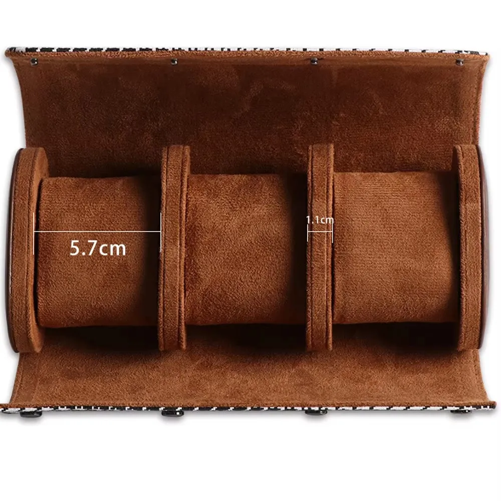 Watch Roll Travel Case-1/2/3 Slot Watch Storage and Organizer-Secure Storage with Innovative Removable Pillows & Solid Dividers image 4