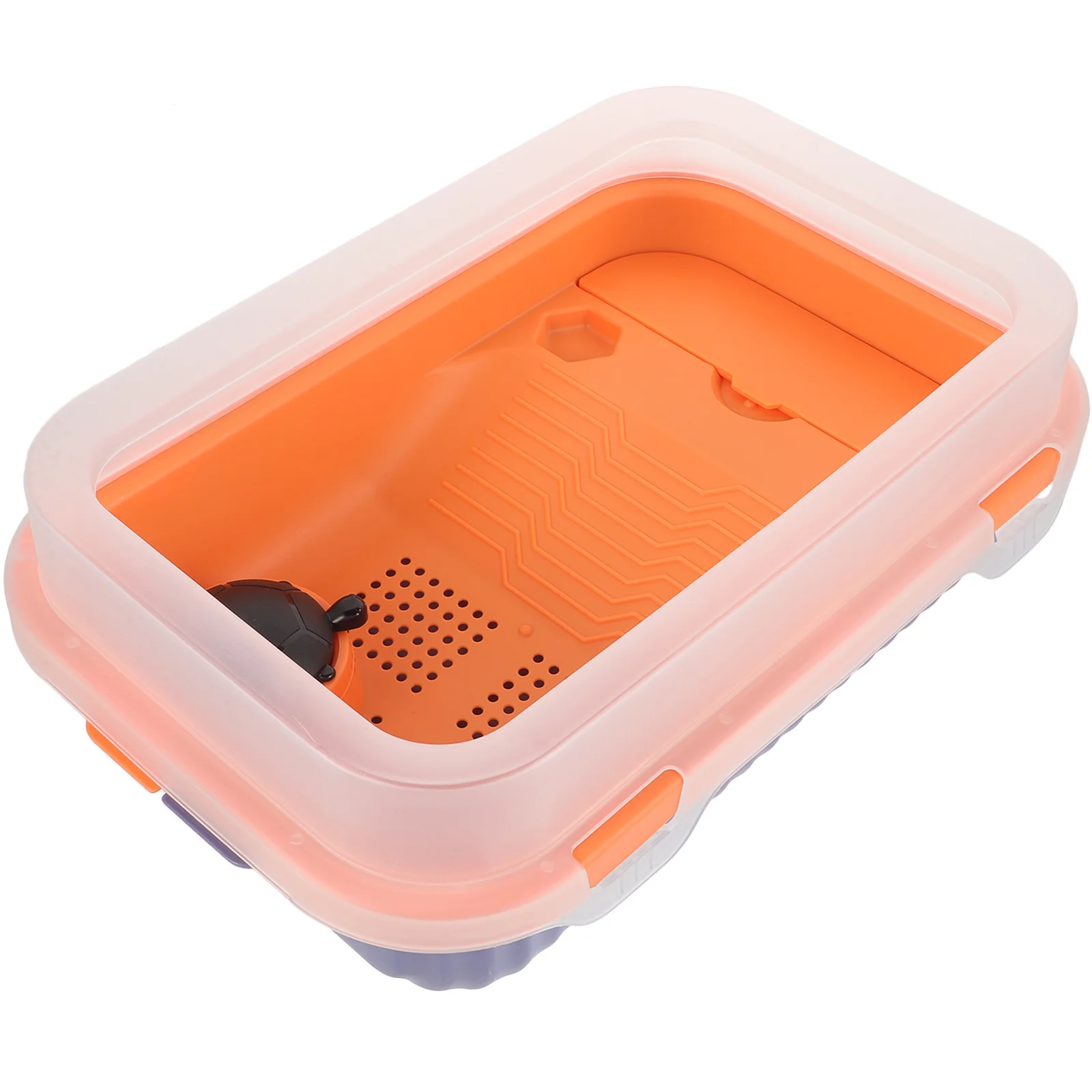 

Turtle Tank Large Capacity Non-Slip Ramp Docking Feeding Trough Basking Platform Reptile Habitat Turtle Aquarium