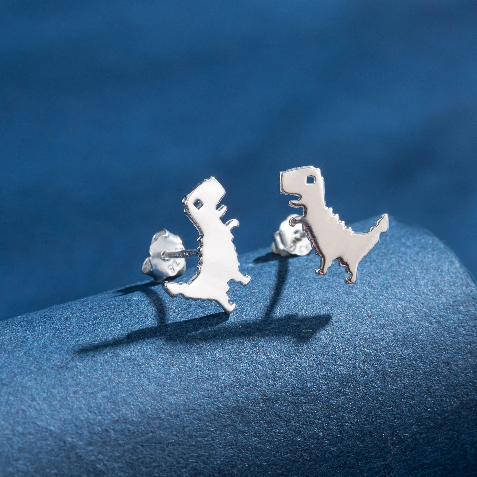 925 Sterling Silver Small Dinosaur Modern Women'S Earrings 2024 Cute Animal Bird High Quality Fine Jewelry Earrings Pendientes