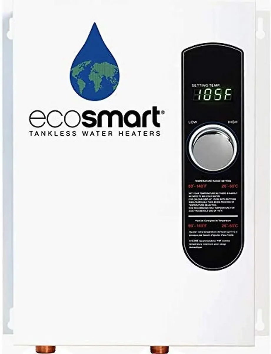 ECO 18 Electric Tankless Water Heater, 18 KW at 240 Volts with Patented Self Modulating Technology , 17 x 14 x 3.5, White