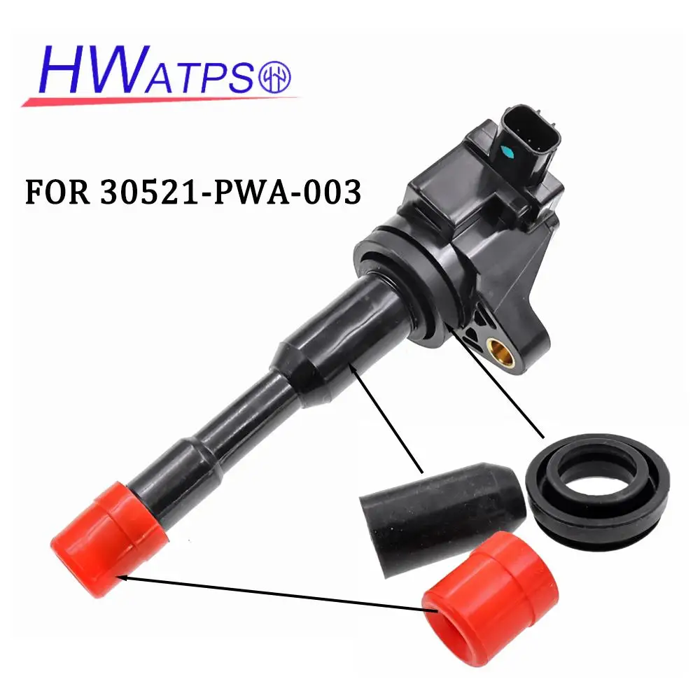 For Honda Civic Fit City Jazz Airwave L12A2 L13A1 L13A7 LDA1 LDA2 Ignition Coil Rubber Boots 30521-PWA-003 30520-PWC-003 5C1405