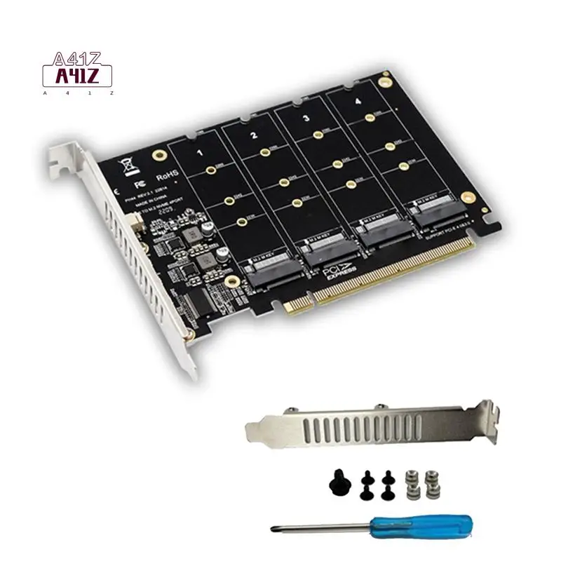 

A41Z-PCIEX16 NVME PCB PH44 NVME 4-дисковая массивная карта PCIE Карта с разделенным сигналом