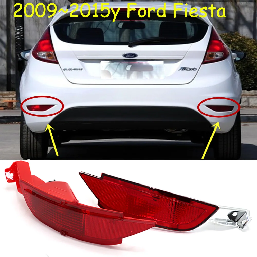 1pcs car accessories bumper tail light for Ford Fiesta rear light taillight Reflector 2009~2015y for Ford Fiesta fog lamp