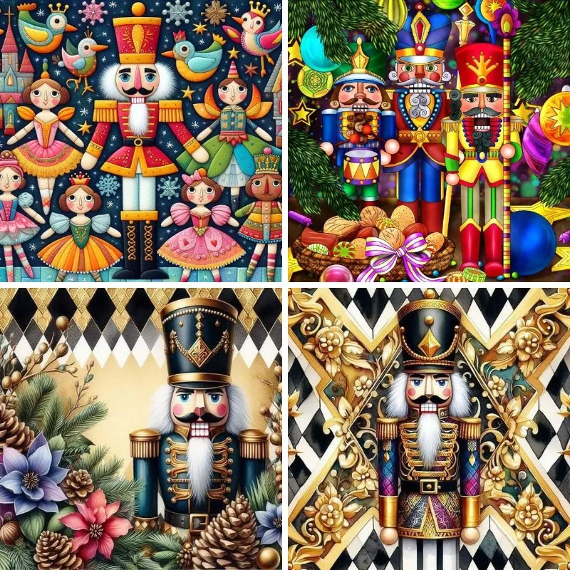 

Soldier Toy Nutcrackers Pictures Diamond Painting Diy 5d Full Drill Christmas Crafts Cross Stitch Kit Puzzle Art Home Decor