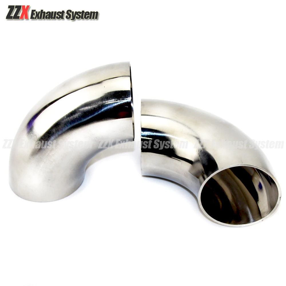 OD38/45/51/54/57/60/63/70/76mm 304 Stainless Steel Elbow 90 Degree Pipe Fittings Flange For Automobile Exhaust Pipe Connection