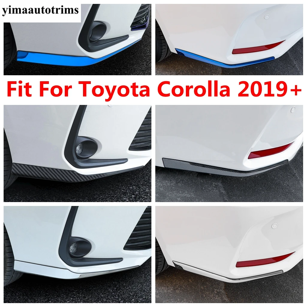 Front Rear Bumper Corner Protector Cover Trim Blue Black Silver Stainless Steel Accessories For Toyota Corolla E210 2019 - 2024