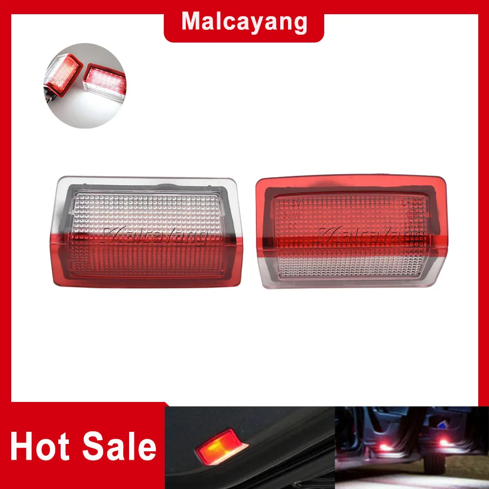 2Pcs LED Car Door Courtesy Lights For Mercedes-Benz E C Class W205 W166 ML W176 W177 W212 W213 GLC GLS