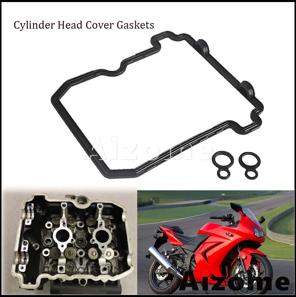 

11061-0282 Motorcycle Cylinder Head Cover Gaskets Engine Sealing For Kawasaki EX250 Ninja 250 2008-2012 EX300 Ninja 300 2013-17