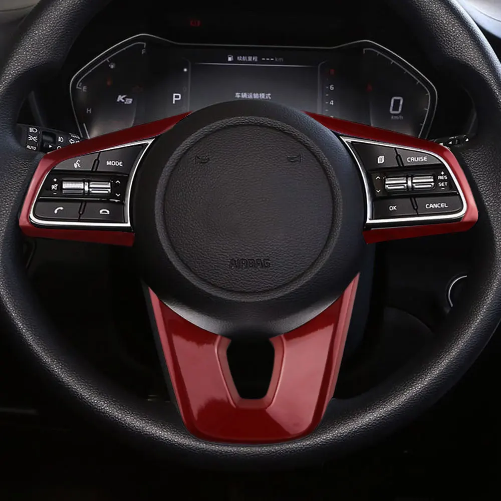 Car Steering Wheel Decoration Trim Cover Sticker For Kia Forte Cerato K3 2019 - 2022