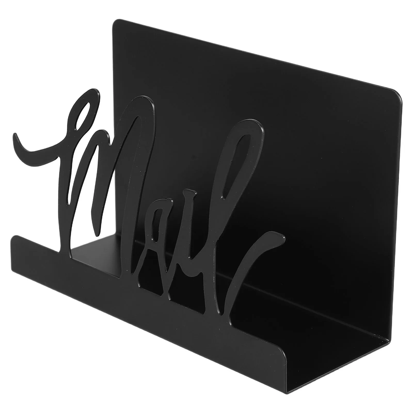 

Ferrous Metal Letter Holder Desk File Organizer Storage Box Desktop Magazine Rack Black Office