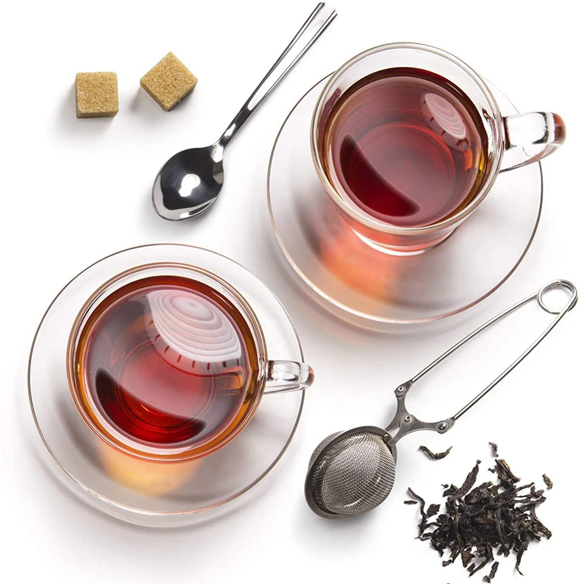 

3pcs Stainless Steel Strainer Heart Shape Mesh Filter Long Handle For Loose Leaf Tea Herb Spice Reusable Infuser Kitchen Tool