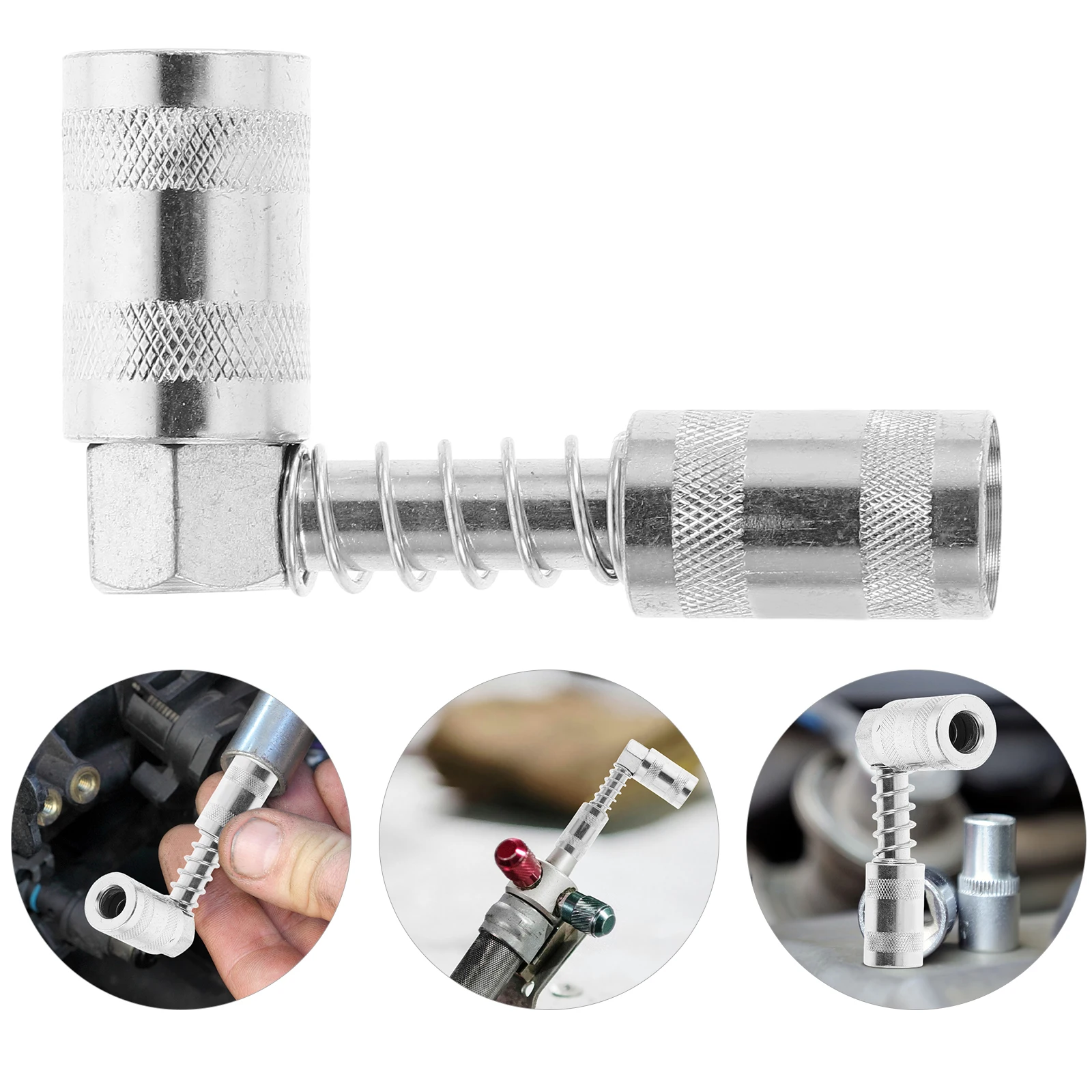 

90 Degree Grease Coupler Adapter Fittings Precision Connector Hose Lubrication Equipment Automotive Transfer Accessories Tool
