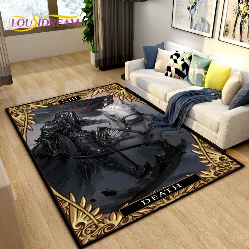 

Astrology Witches Moon Tarot Area Rug Large,Carpet Rug for Living Room Bedroom Sofa Doormat Decoration,kids Non-slip Floor Mat