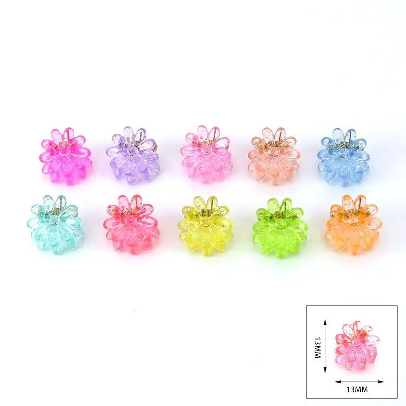 50 stuks Mini Haarspeldjes Kleurrijk Schattig Bloem/Ster/Kroon/Tekening Haarspelden DIY Pop voor Kinderen Huisdier Handgemaakte Ambachten Decoratie Accessoires