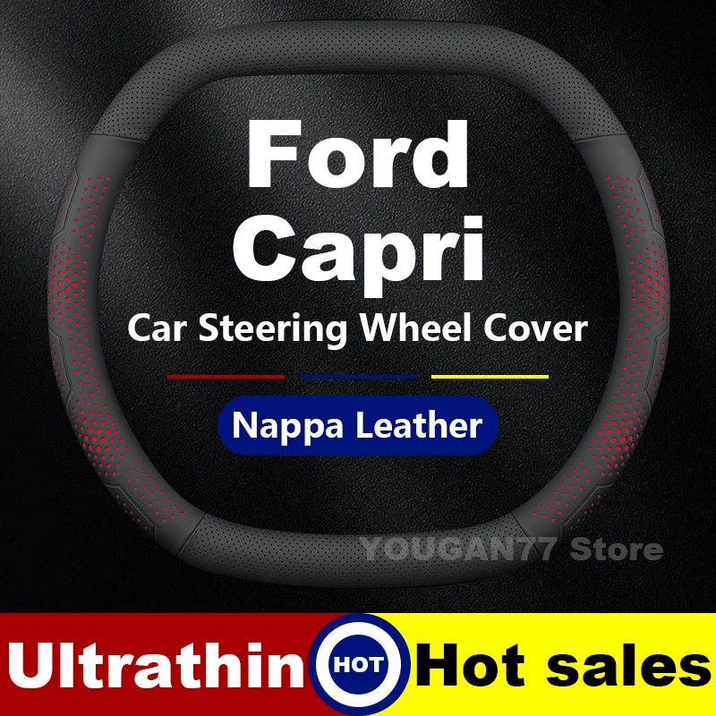 

Car Leather Steering Wheel Cover For Ford Capri Explorer Expedition 2024 2025 Double D-type Auto Steering Wheel Ford Accessories