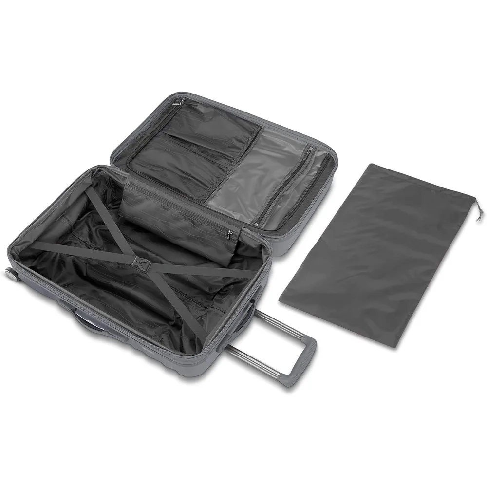 Expandable Hardside Spinner Luggage with Graphite Finish, 28-Inch, Large Capacity Travel Suitcase