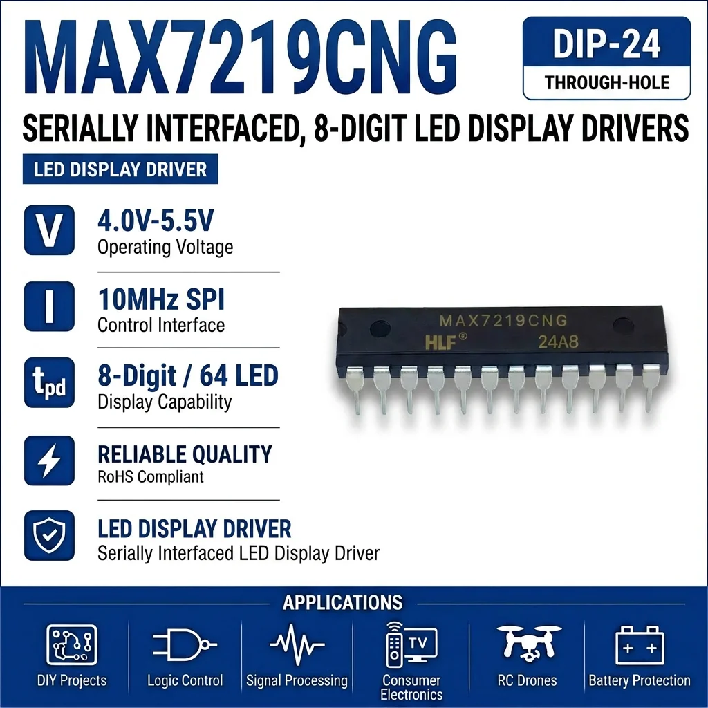 (20 pcs) MAX7219CNG DIP-24 / MAX7219CWG SOP-24 MAX7219 LED D