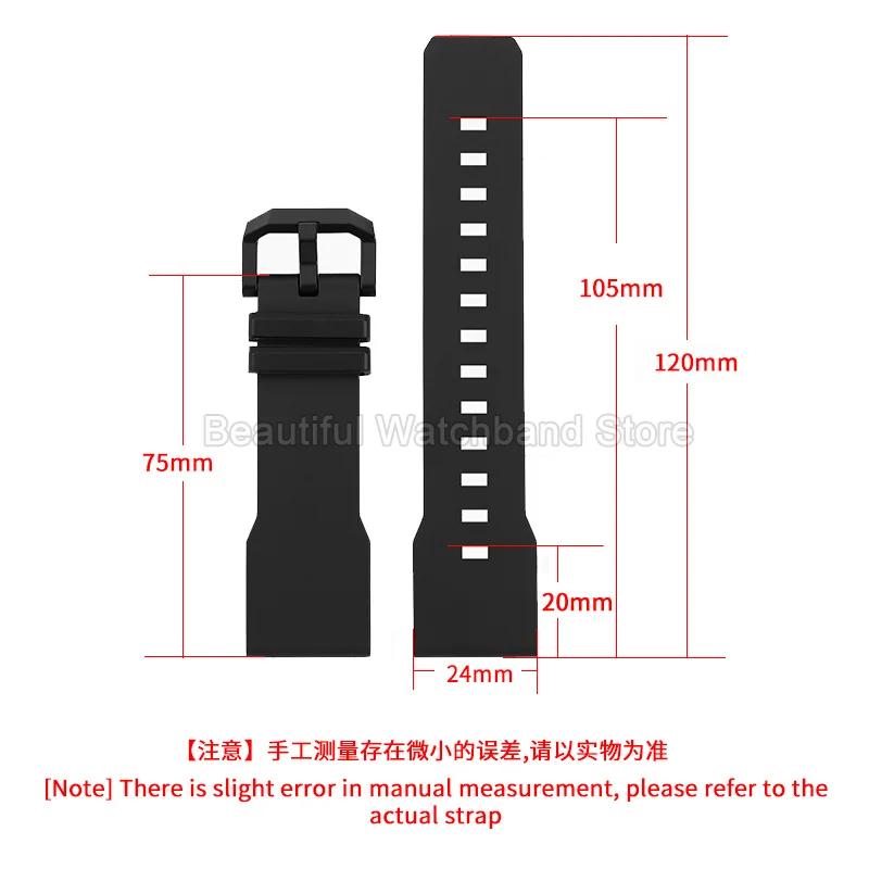 Premium Watch Accessories for Casio G-SHOCK GA2300 5725 24mm Flat Interface Multicolor Black Gray Rose Red White Resin Watchband