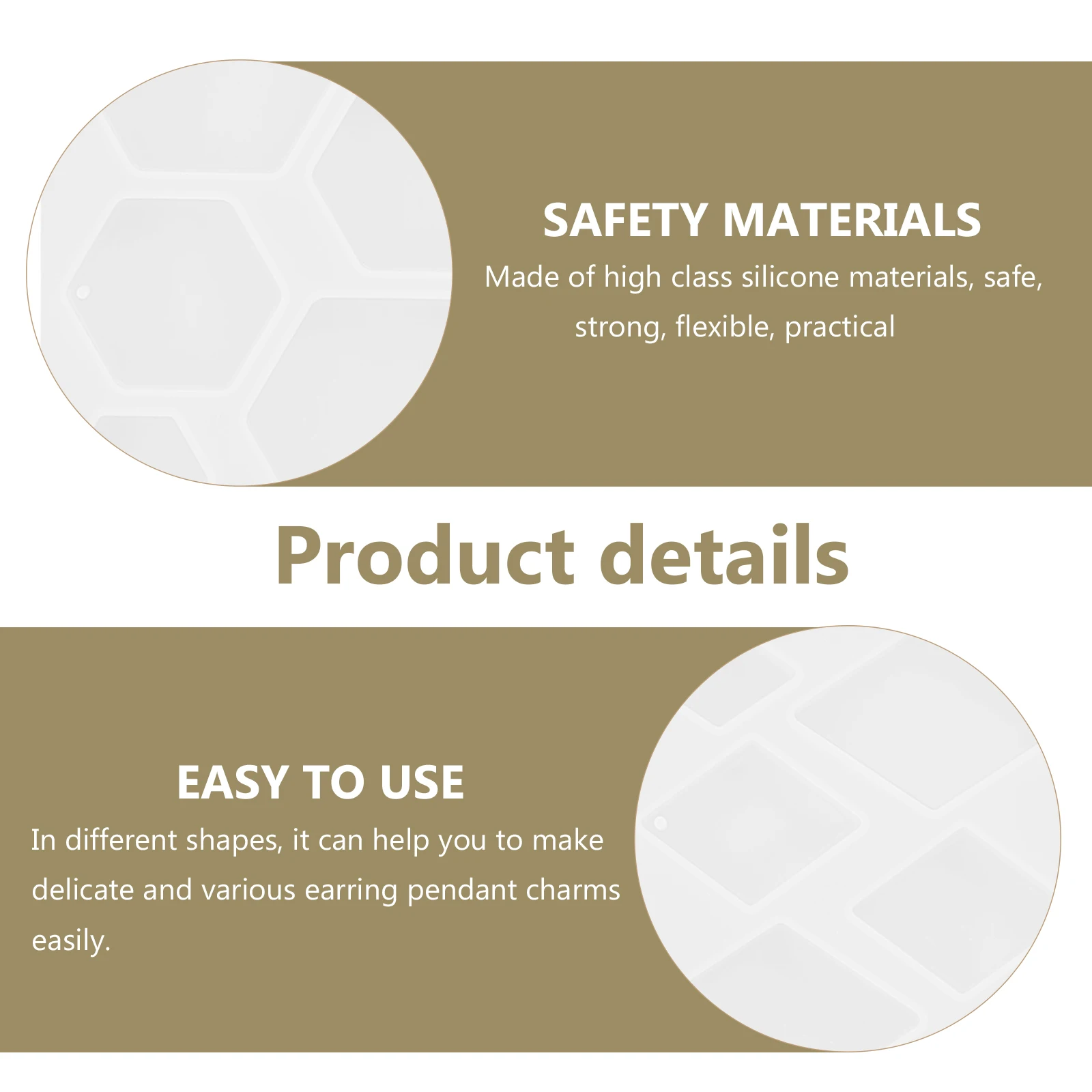 

12pcs Diy Epoxy Resin Silicone Mold Jewelry Pendant Earring Charm Casting Gift Friend Handicraft Making Kit Durable Flexible