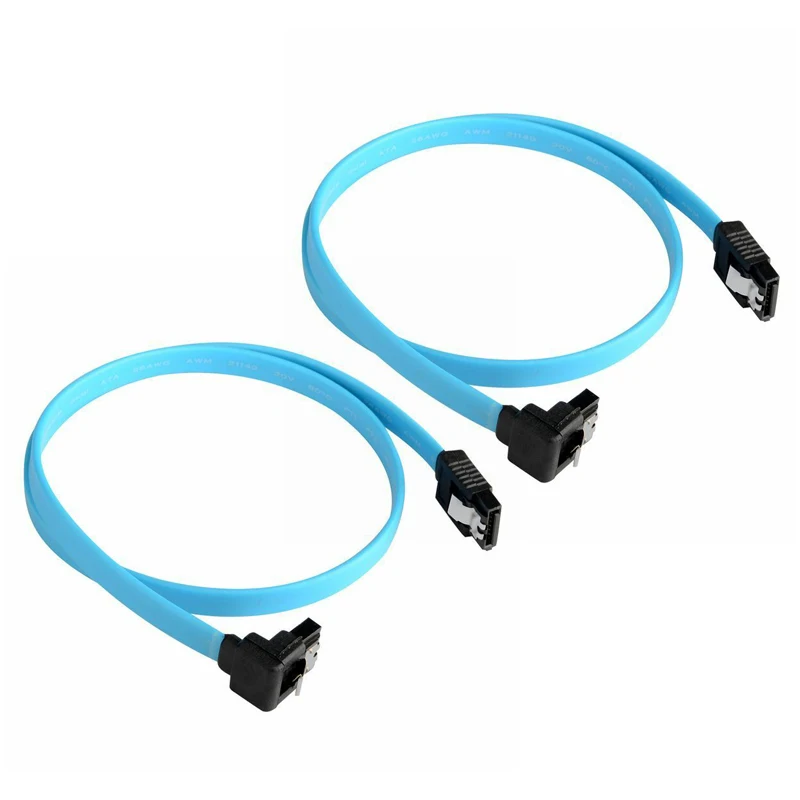 5Pcs SATA 3.0 Cable SATA3 III 6GB/S Right Angle 90 Degree for HDD Drive