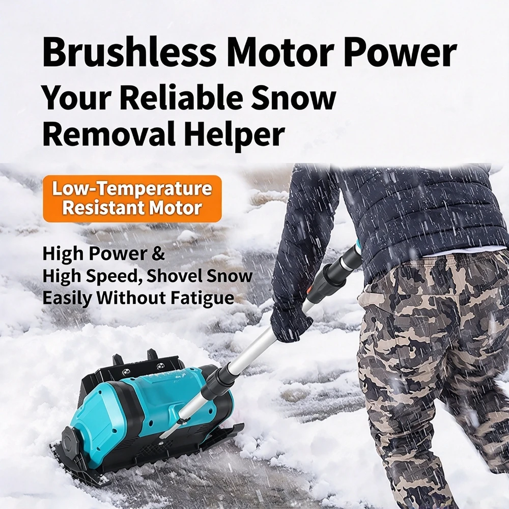 Brushless Cordless Electric Snow Sweeper For Makita 18V Battery (No Battery) , Handheld Yard Street Cleaning Snow Shovel Tools