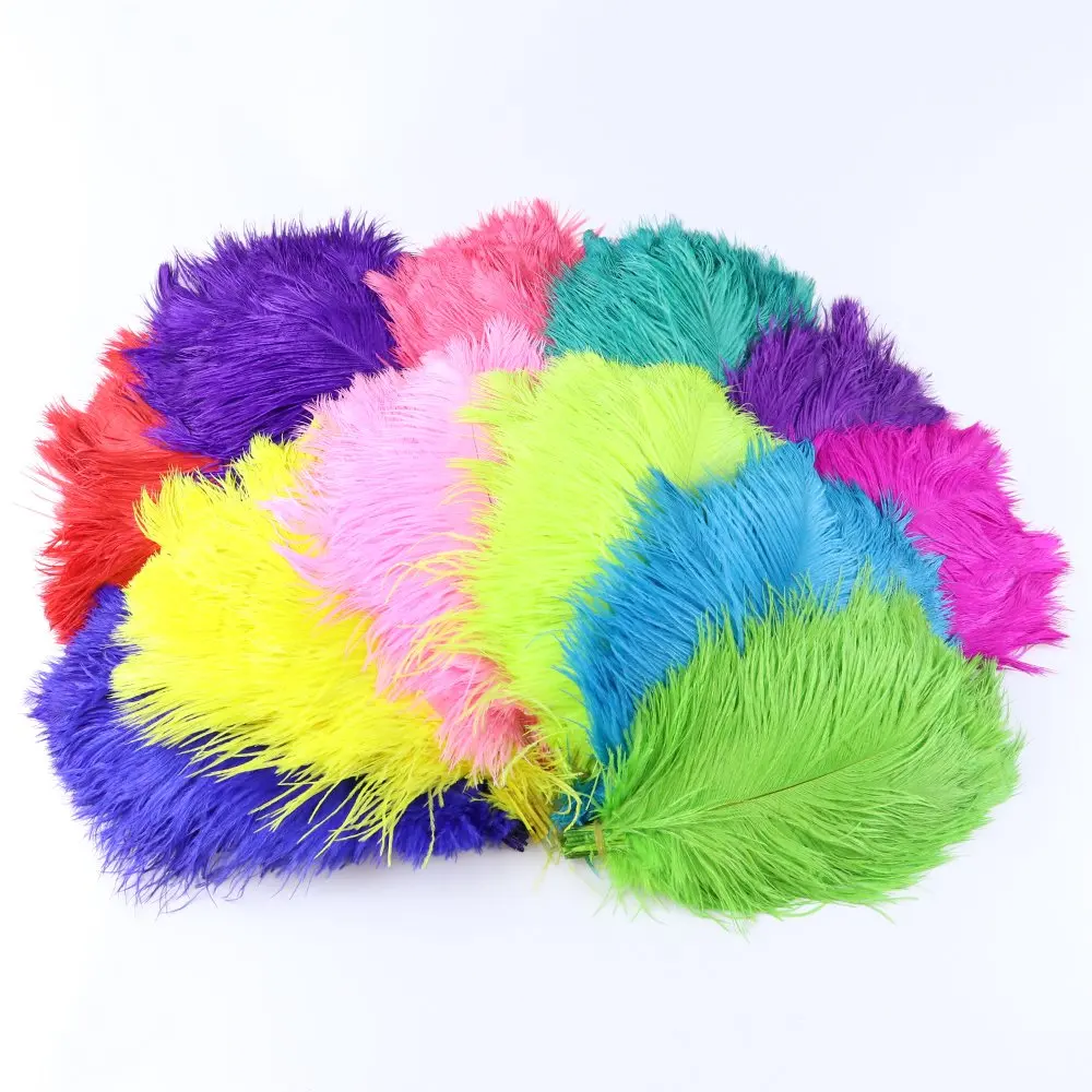 10PCS Natural Ostrich Feather 15-55cm Multicolored Feathers for DIY Crafts Wedding Carnival Party Table Center Decor Accessories