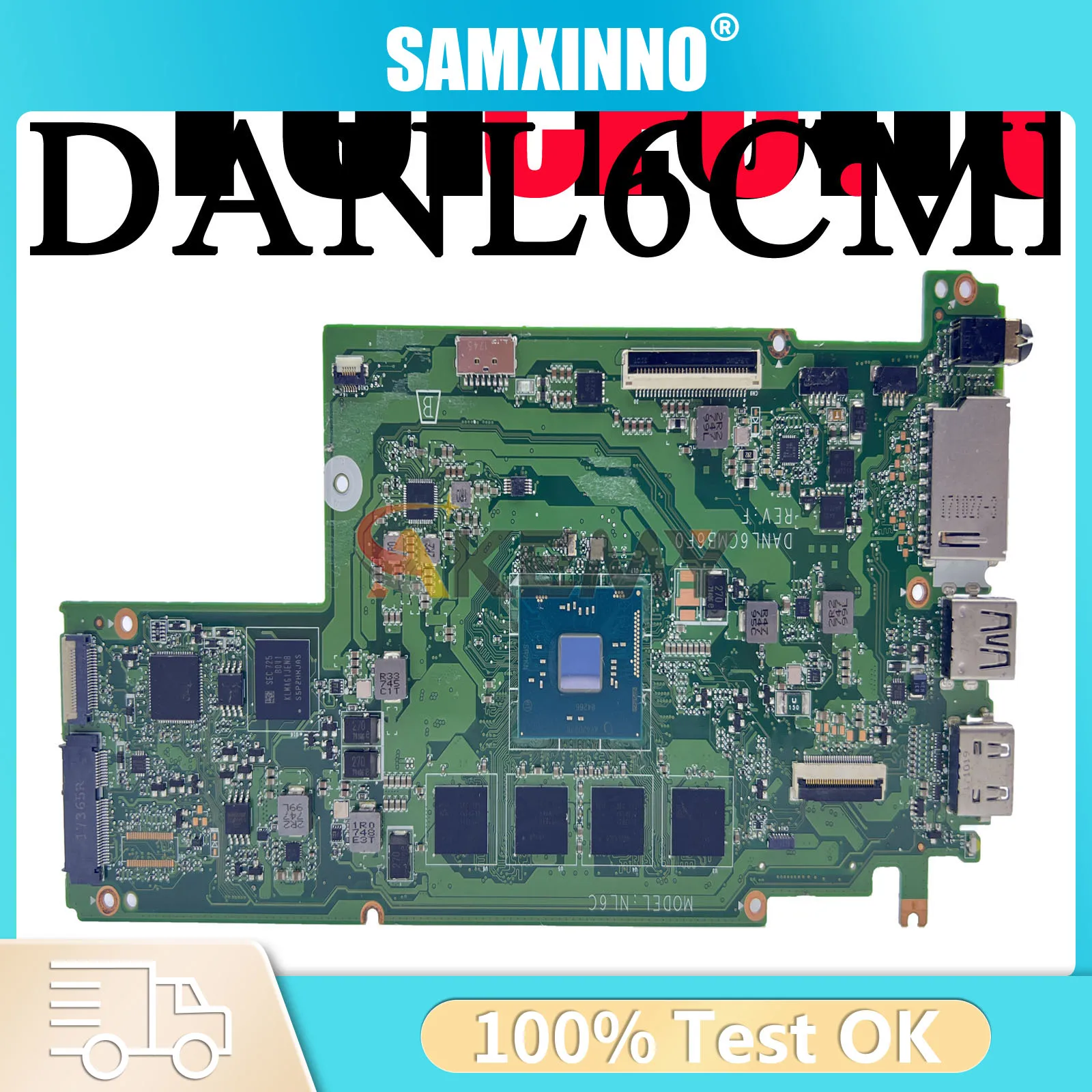

DANL6CMB6F1 Материнская плата для ноутбука Lenovo N23 Chromebook с 4 ГБ ОЗУ 16 ГБ 32 ГБ SSD N3060 N3160 Процессор 100% полностью протестировано