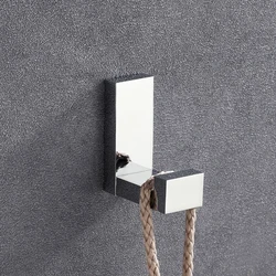 Luxury Brass Towel Holder Wall Mounted Chrome Robe Hook Single Shower Hook Rack High Quality OEM Bathroom Hardware Accessories