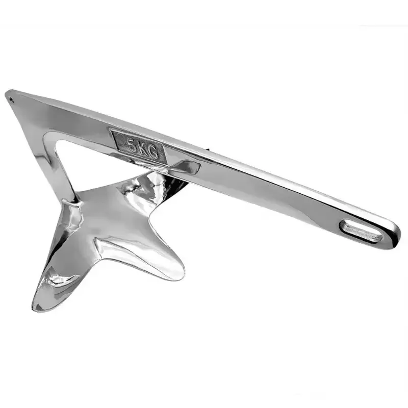 1-25KG Bruce Anchor 316 Stainless Steel Marine Accessories for Boat Heavy Duty Marine Yacht Anchor