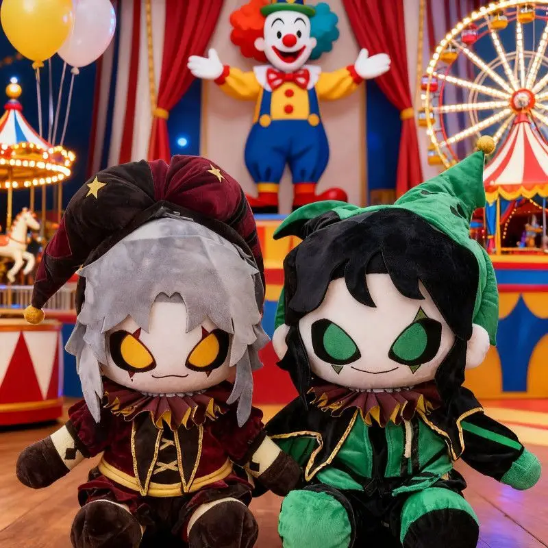 

40 СМ Аниме ‌ Плюшевая кукла Freak Circus Pierrot, тело Арлекин, платье для косплея, одежда, мягкая подушка, декор комнаты, Рождественский подарок