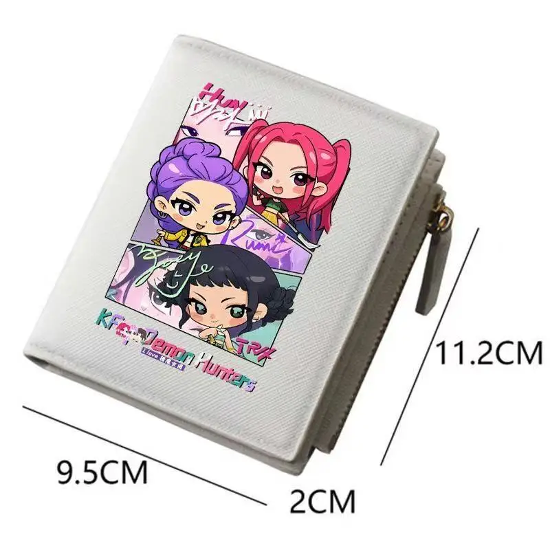 

KPop Охотники на демонов Фильм Зои Руми Мира Иллюстрированный кошелек для монет Держатель для карт с слотом для карт Два стиля Косплей Костюм Аниме Один